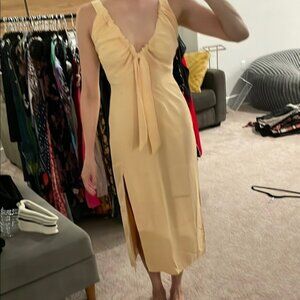 Abercrombie & Fitch Peach Midi Dress